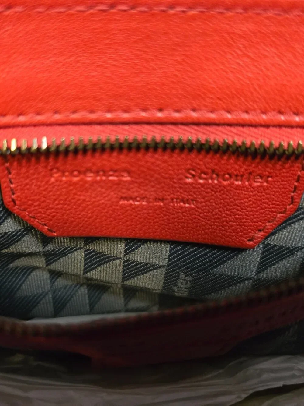 Proenza Schouler Red Leather PS1 Medium Satchel with Gold Hardware